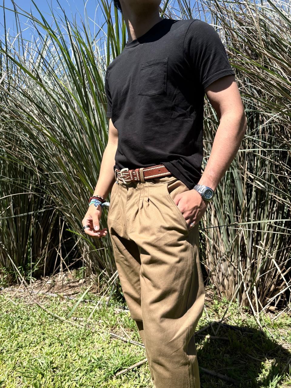 Bombacha Hombre Camel de gabardina elastizada Premium