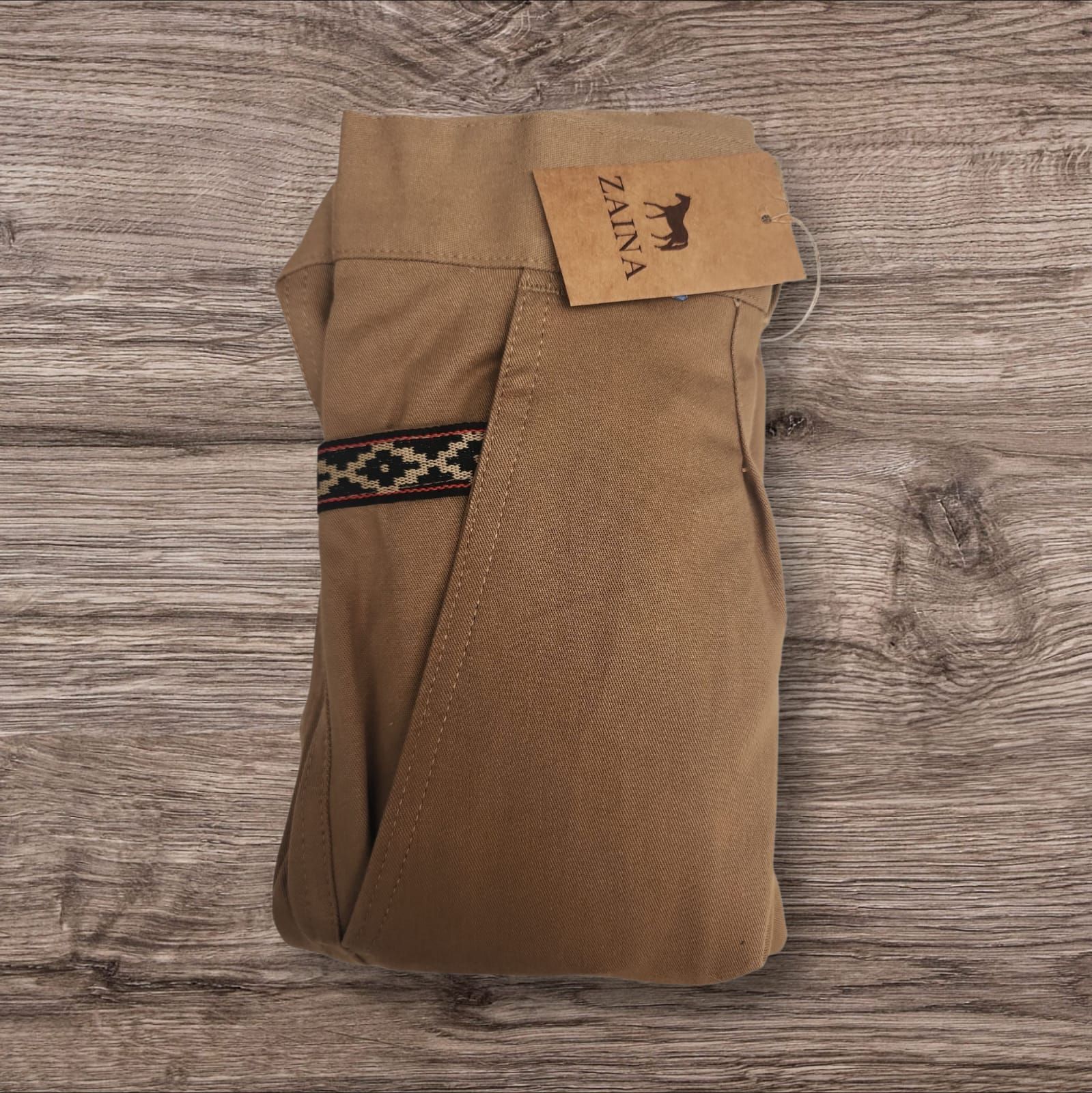 Bombacha Hombre Camel de gabardina elastizada Premium