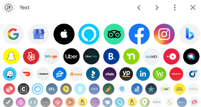 A bunch of social media icons on a white background