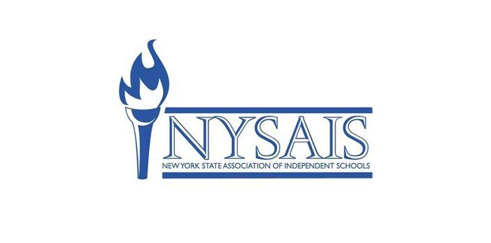 Logo of NYSAIS (New York State Association of Independent Schools), blue torch symbol with NYSAIS text.