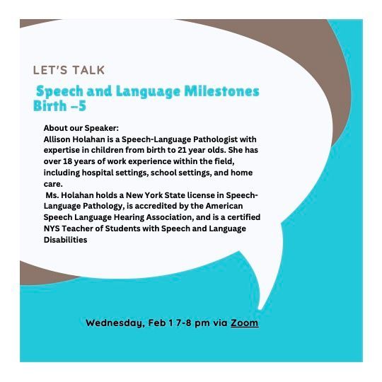 Let's Talk - Speech and Language Milestones Birth-5