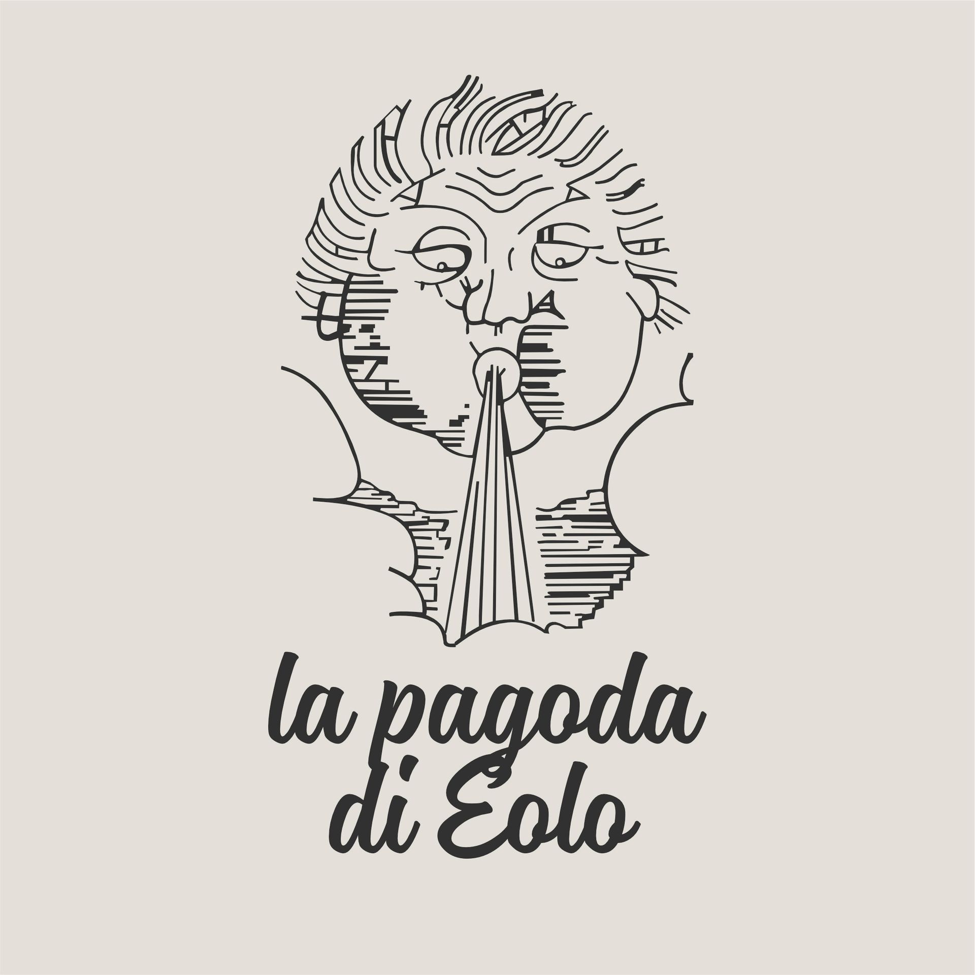 Un logo per osteria de i magri cibo alpino e altro