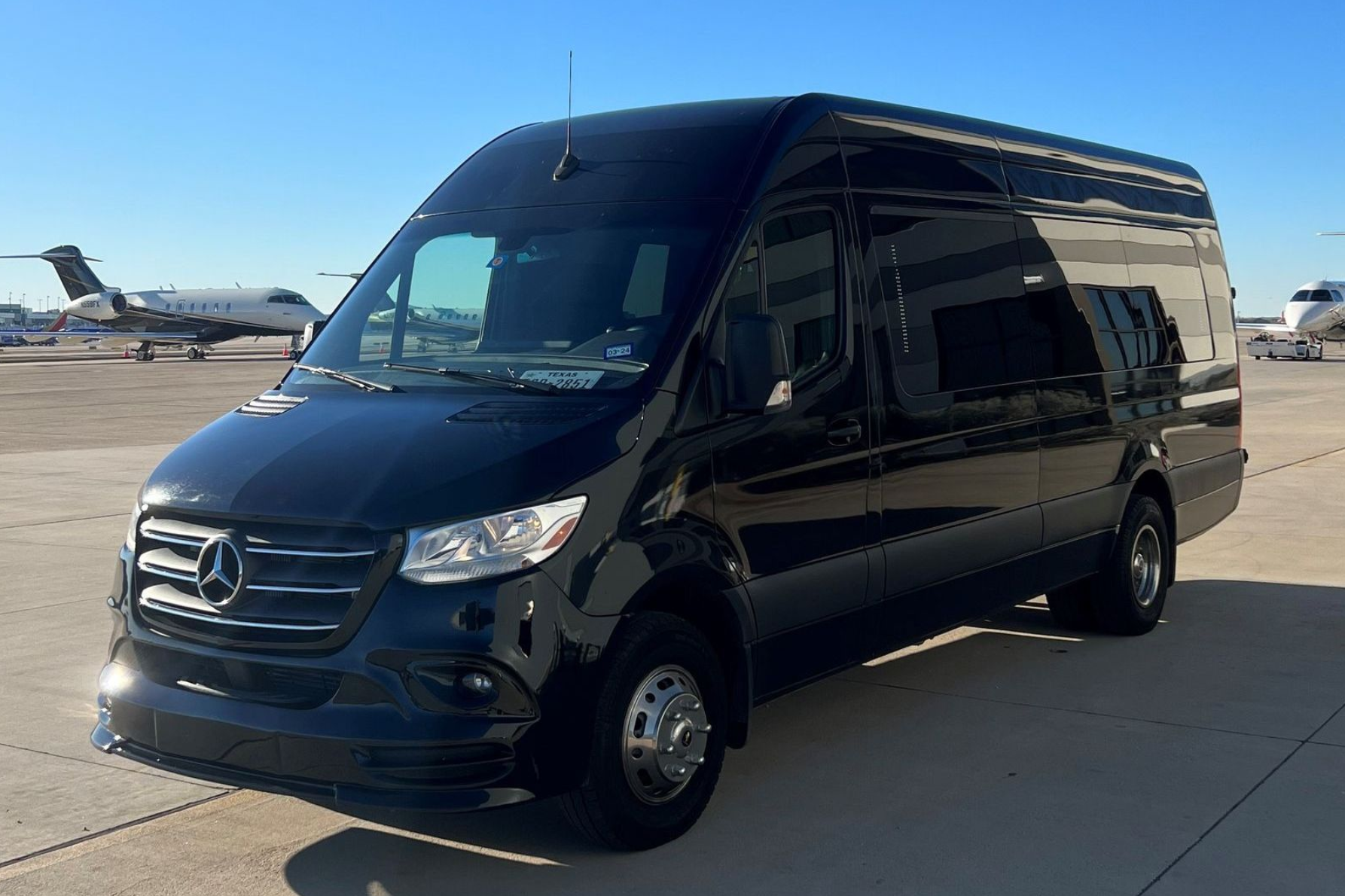 White Sprinter limo McKinney TX