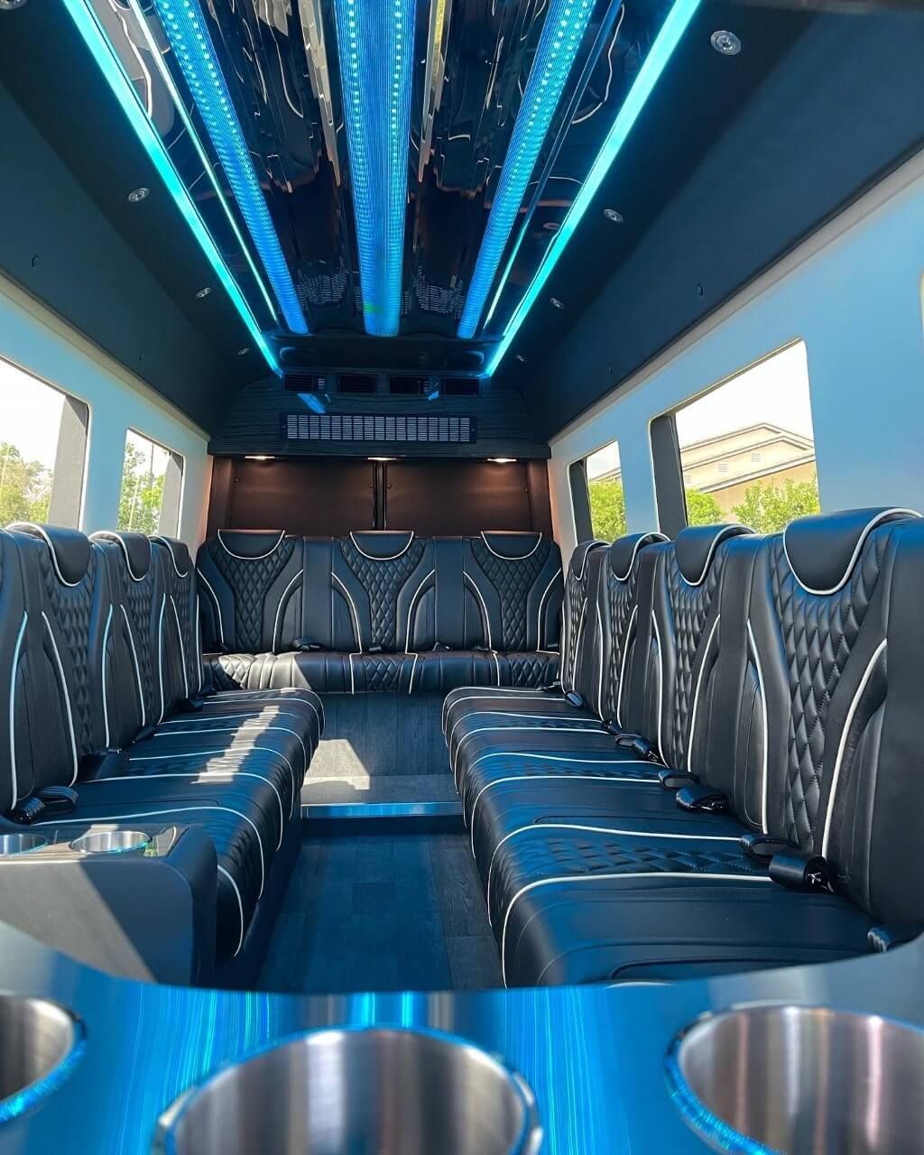 big wedding charter bus rental service