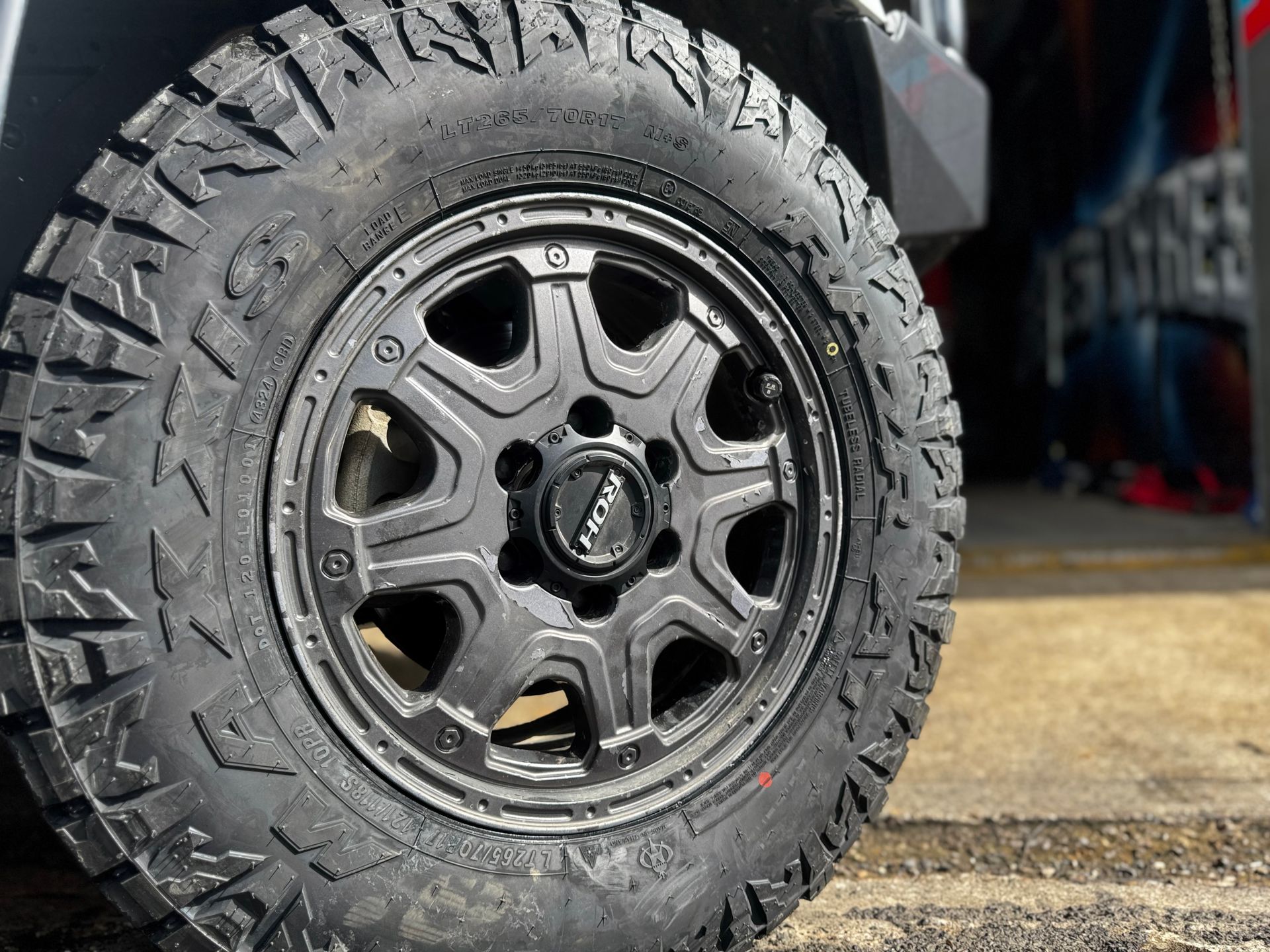 A Black Off Road Tire and Rim — Jakes Tyres in South Murwillumbah, NSW