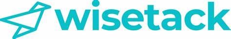 Wisetack logo: turquoise text and geometric shape.