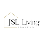 JSL Living Real Estate logo: black text on white, house outline, gold accents.