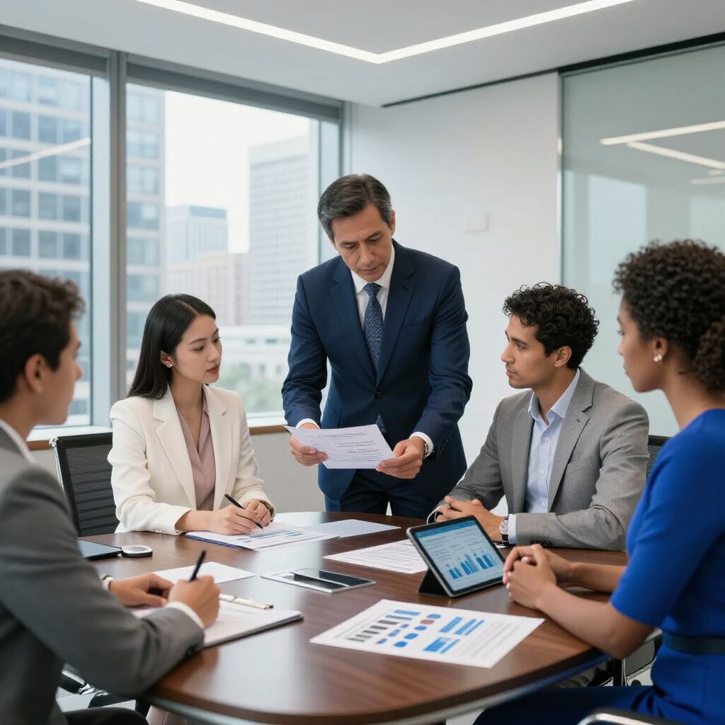 A one-on-one consultation session with a business leader, discussing the potential ROI of an AI investment