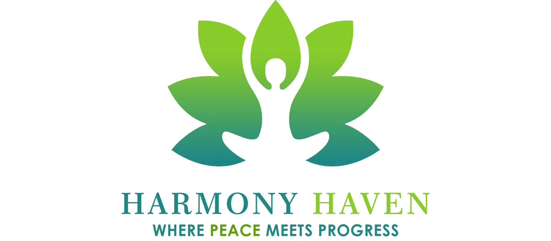 Harmony Haven Behavioral Health Center logo with house icon. Text is white on teal background.