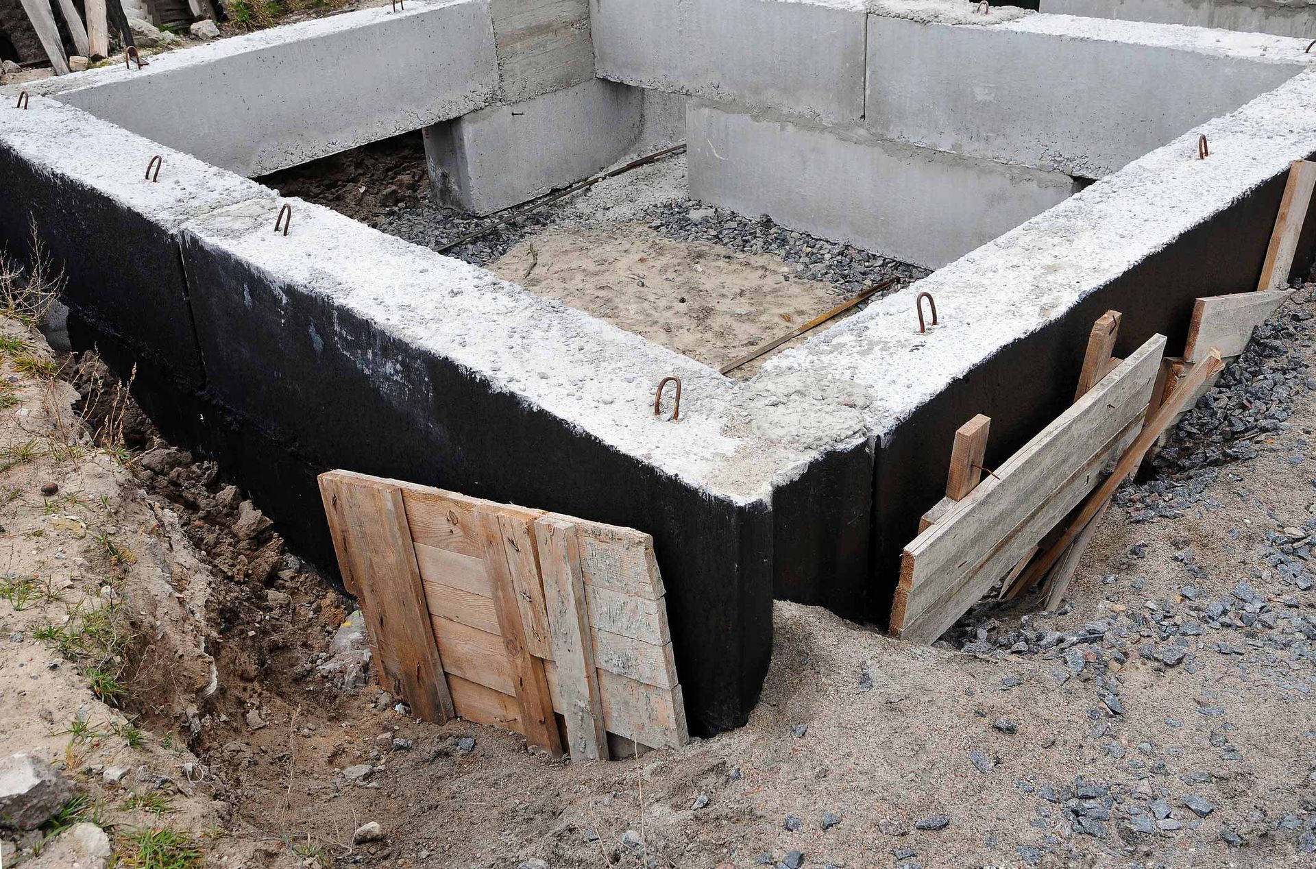 A concrete foundation being constructed by Metro Foundation Solutions, a leading foundation repair company Daytona Beach FL.