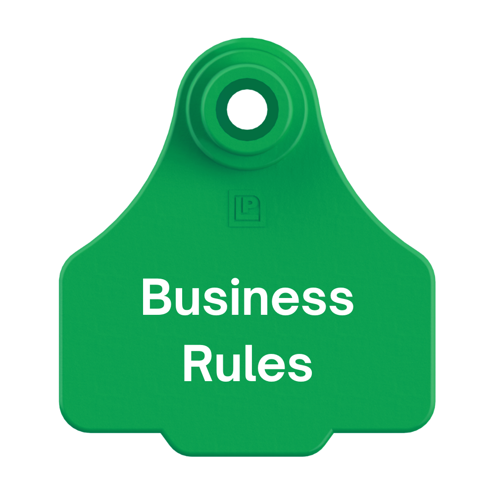 Business Rules PDF Link Green ear tag with