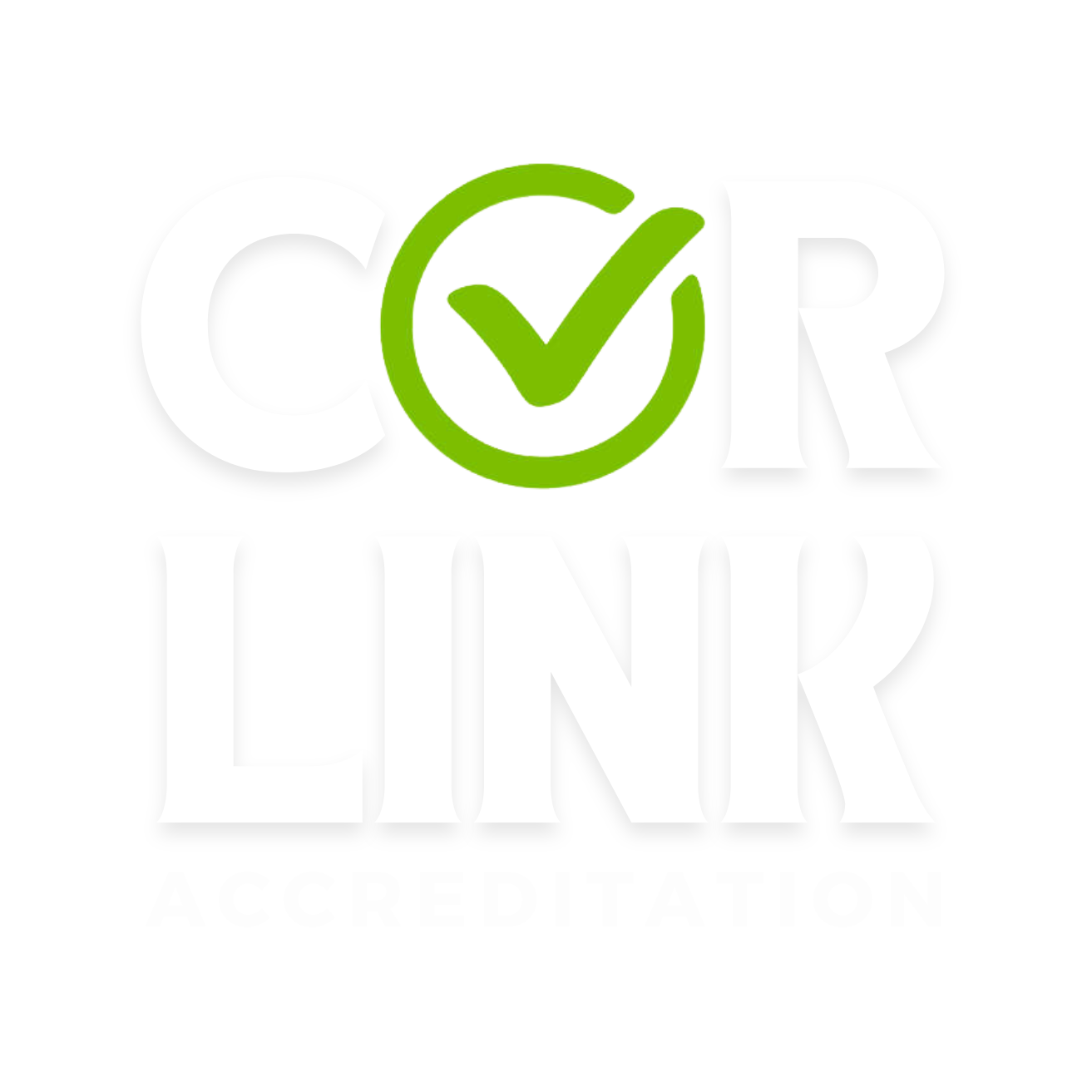 COR-LINK accreditation logo with a green checkmark inside a circle.