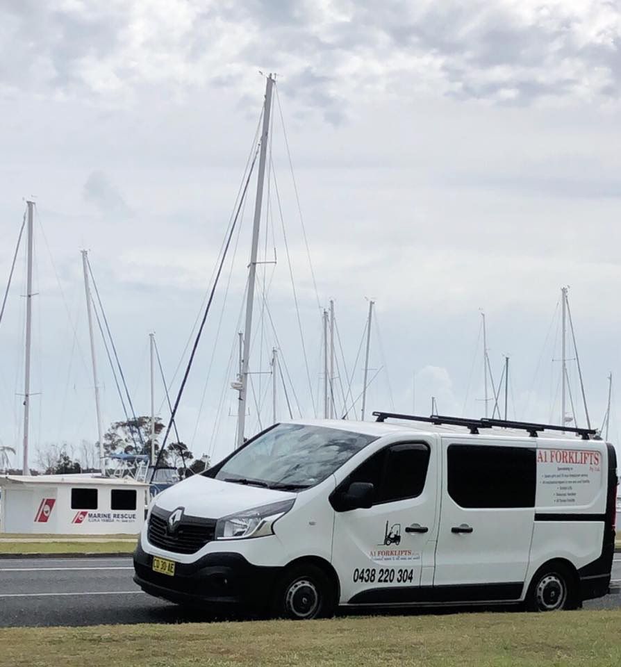 A1 White Van Service Vehicle — A1 Forklifts In Coffs Harbour, NSW