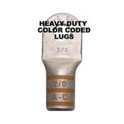 Heavy duty color-coded lug. Silver metal with 