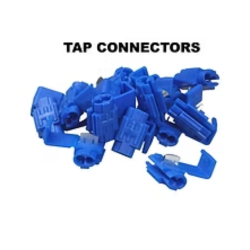 Blue tap connectors, electrical wire splicing devices.