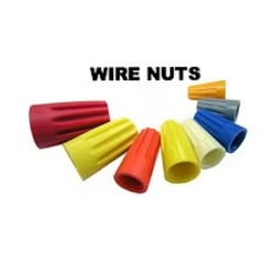Various colored wire nuts, used for electrical wiring.