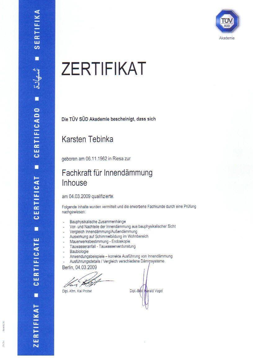 Ein Zertifikat mit dem Wort „Zertifikat“ darauf