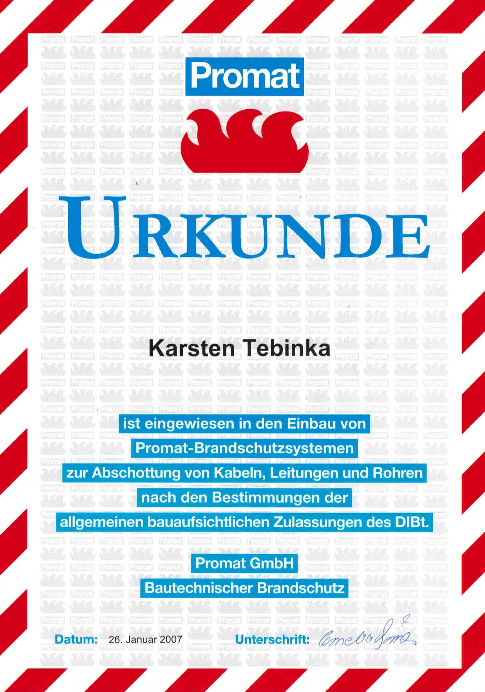 Ein rot-weiß gestreiftes Zertifikat mit dem Wort Urkunde darauf