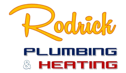 Rodrick plumbing and heating logo on a white background