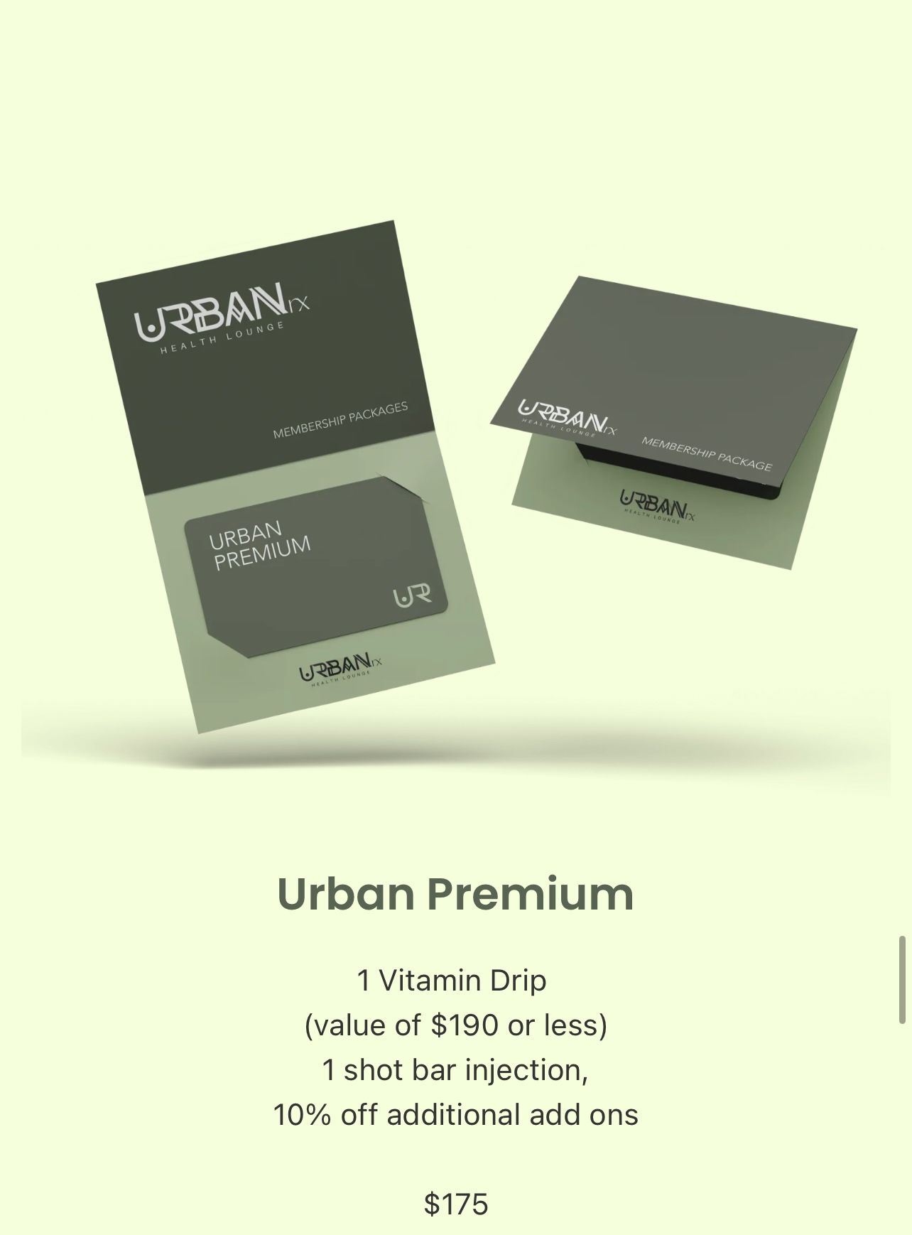 urbanrx memberships cards for mobile iv services in houston, tx