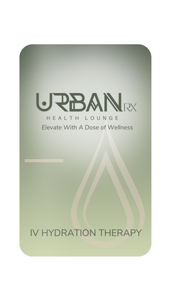A bag of liquid iv bag with a label that says urbanrx health lounge mobile iv services in houston, tx
