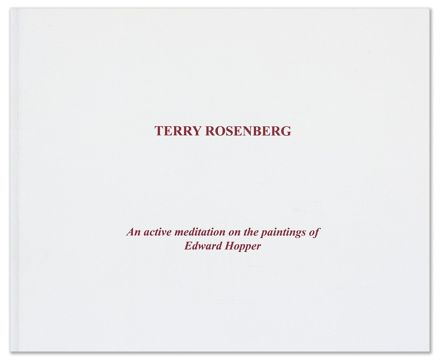 A white book cover with the name terry rosenberg on it