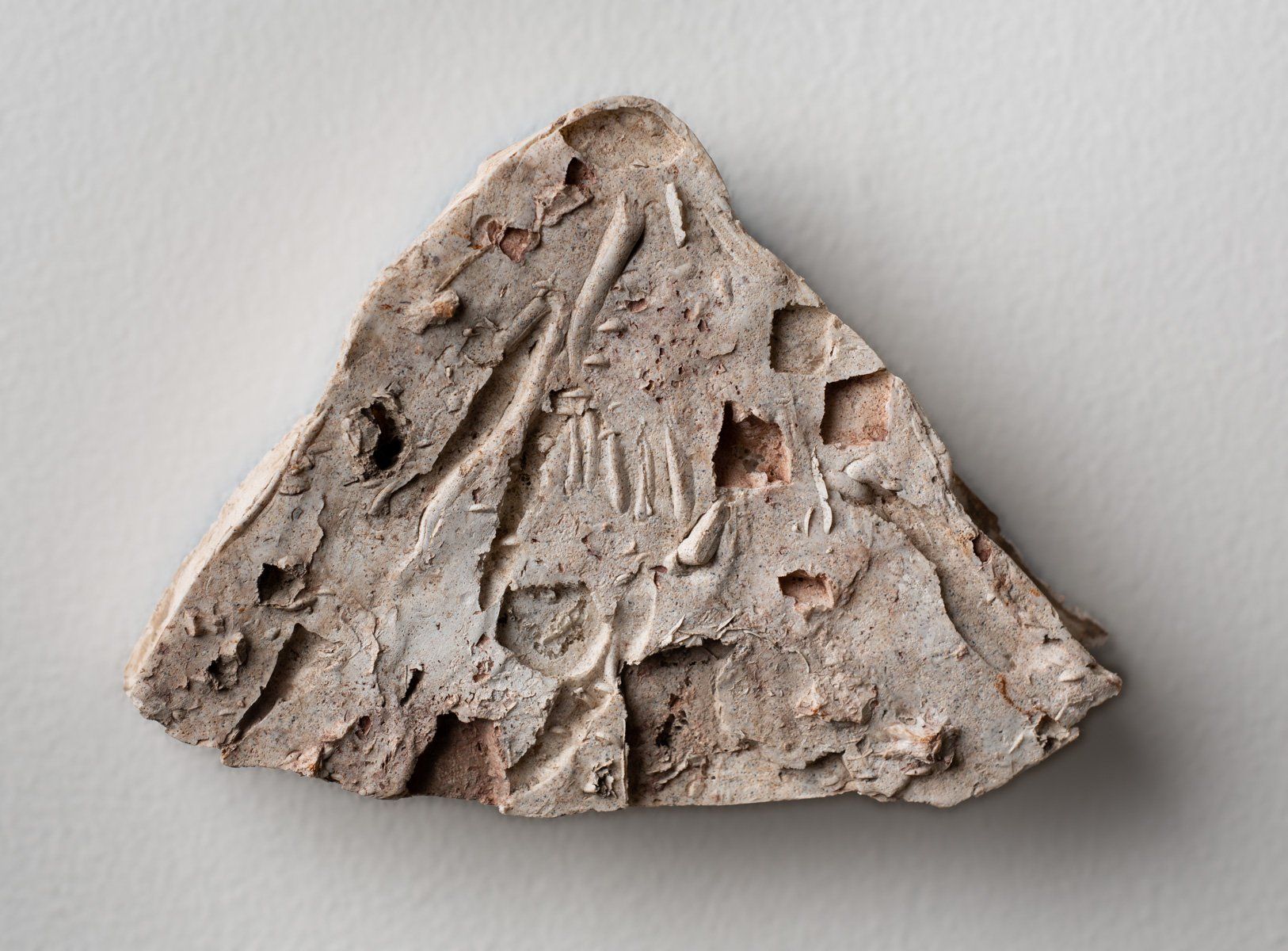 A piece of rock that looks like a piece of cheese