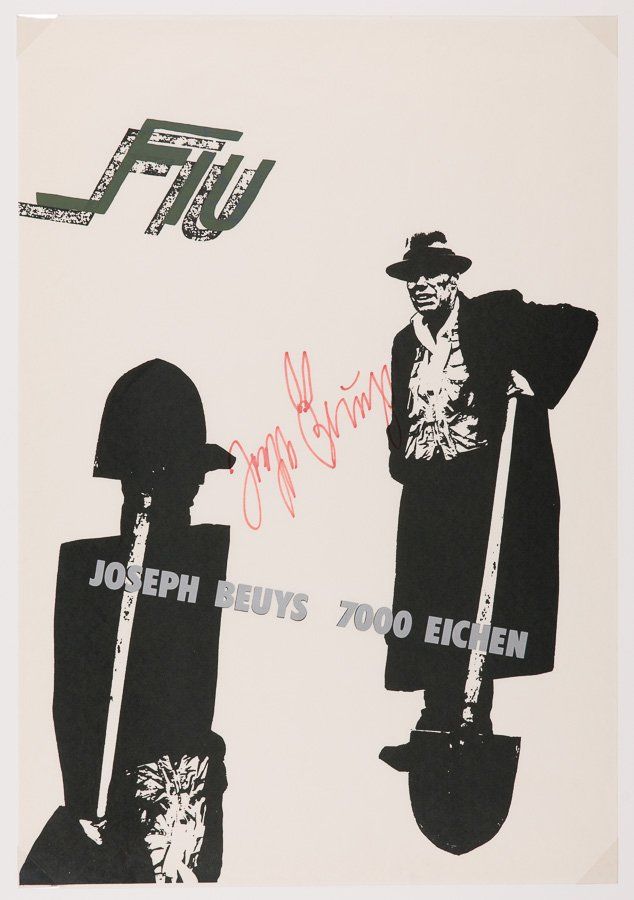 A poster for joseph neuys 7000 eichen