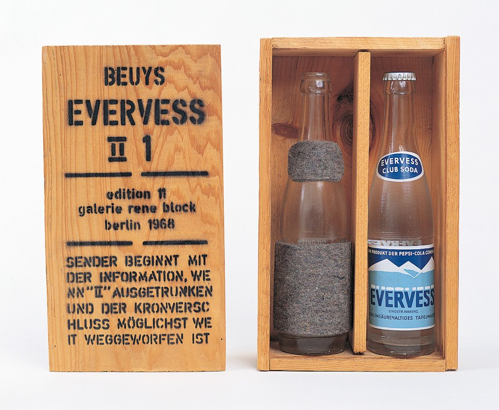 Two bottles of evervess in a wooden box