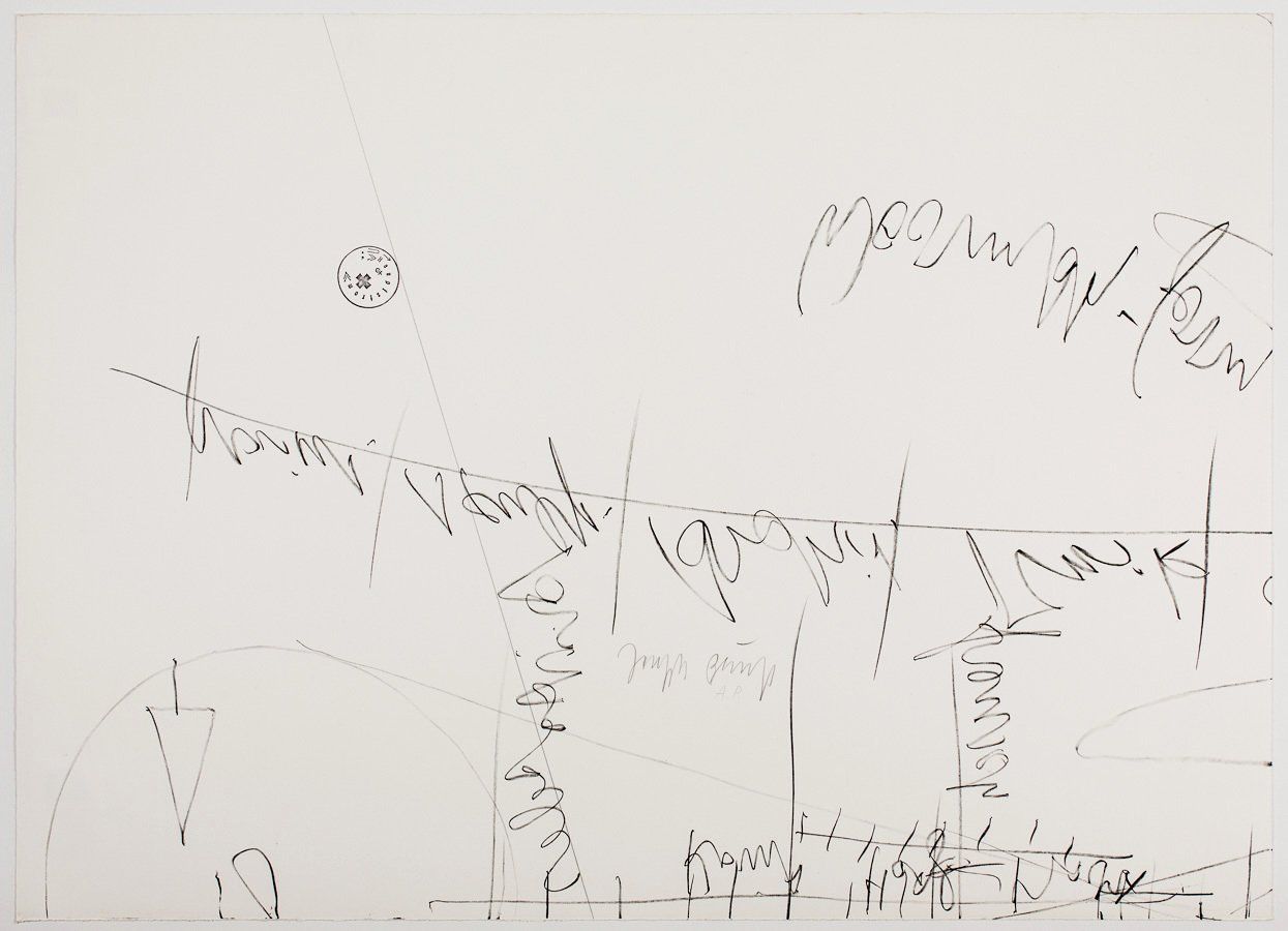 A black and white drawing with the word tony on it