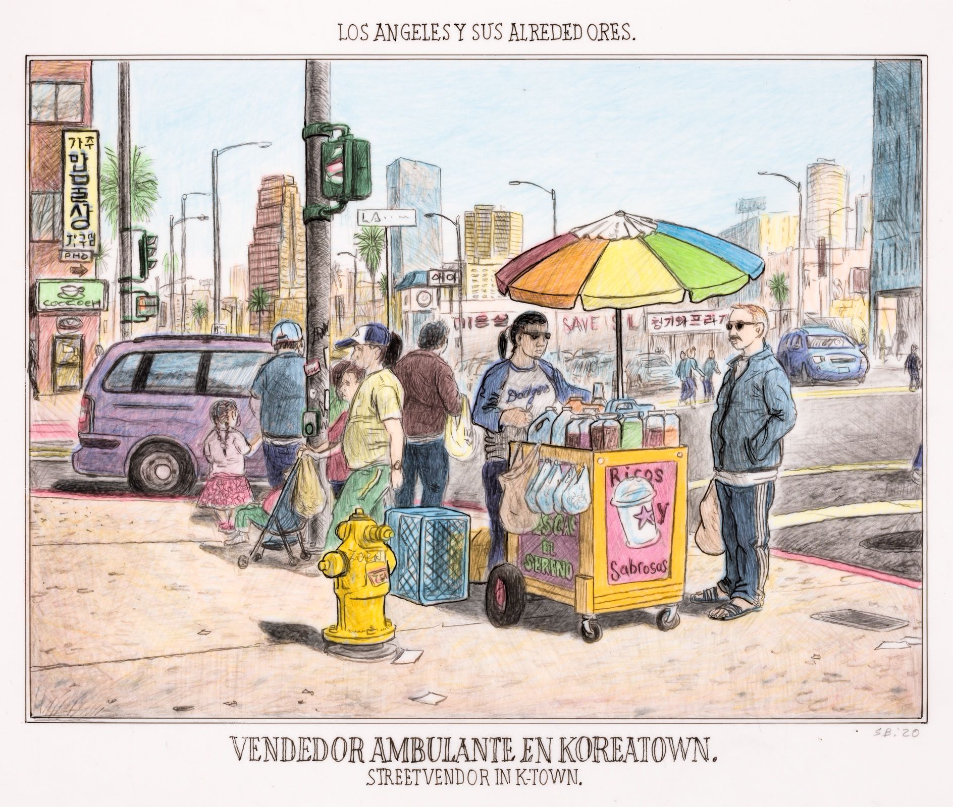 Sandow Birk, Street Vendor in K-Town