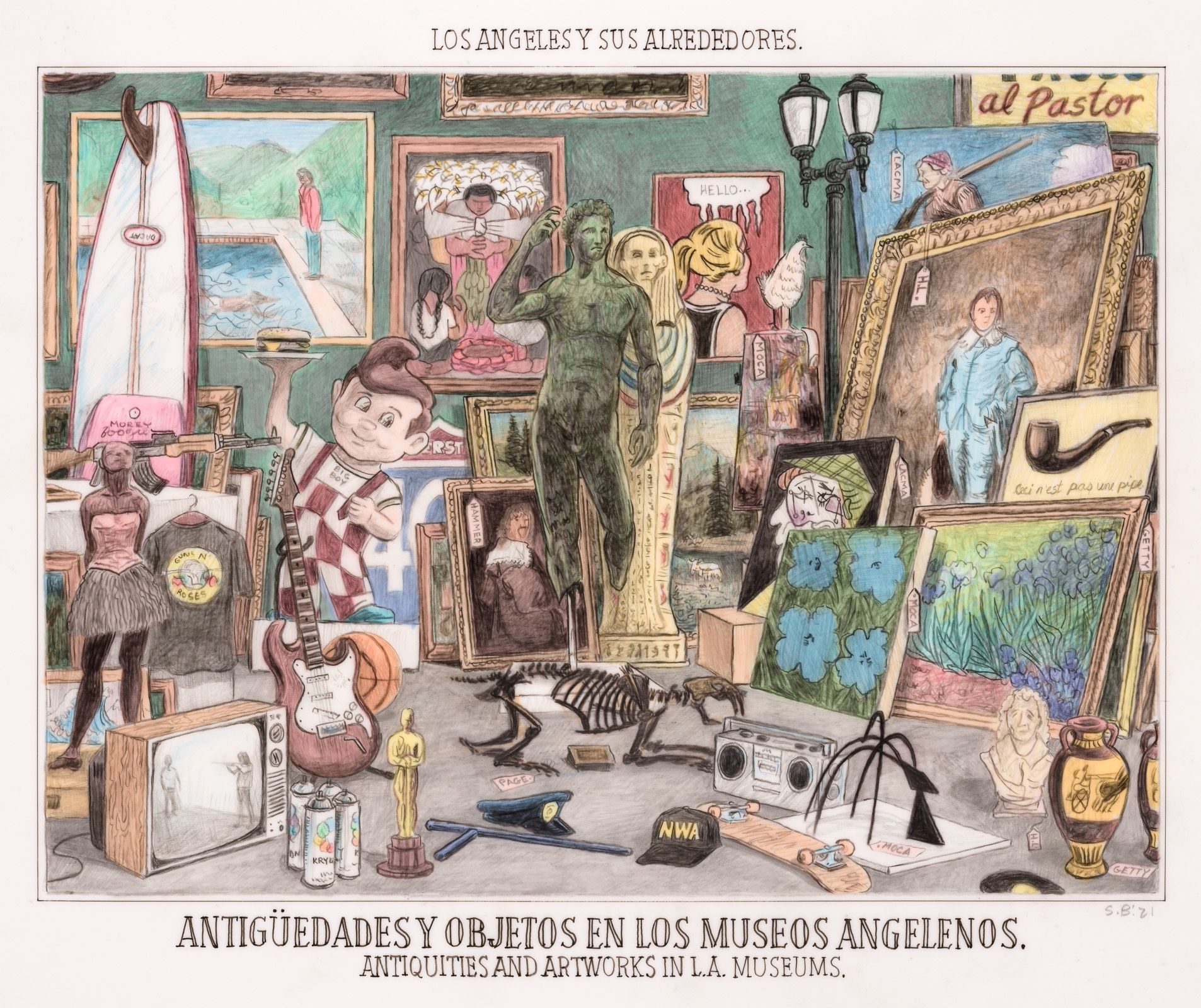 Sandow Birk, Antiquities and Artworks in L.A. Museums
