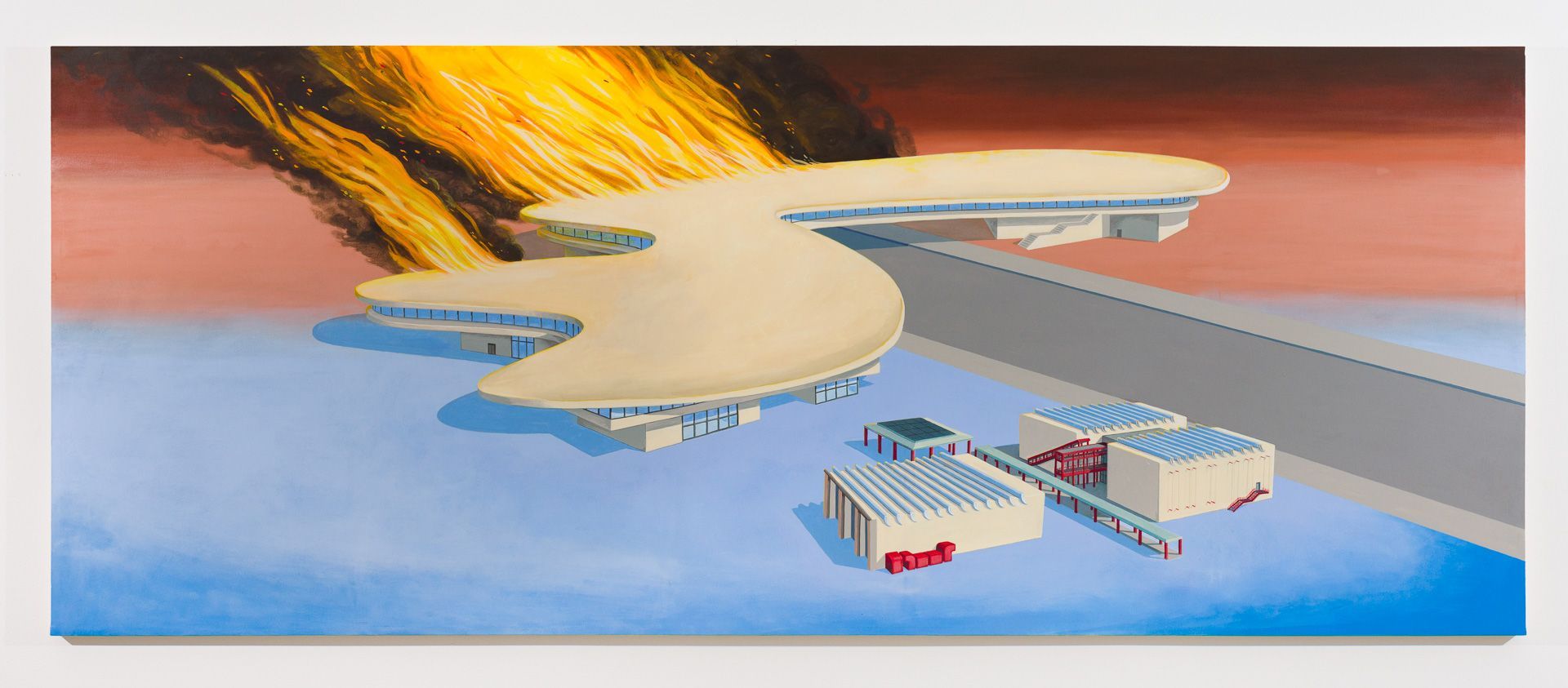 Sandow Birk, Los Angeles County Museum on Fire (after Ed Ruscha)