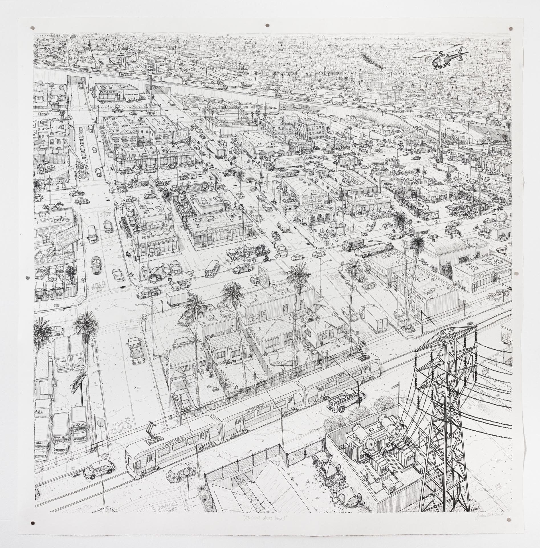 Ink on paper 54 x 53.25 inches