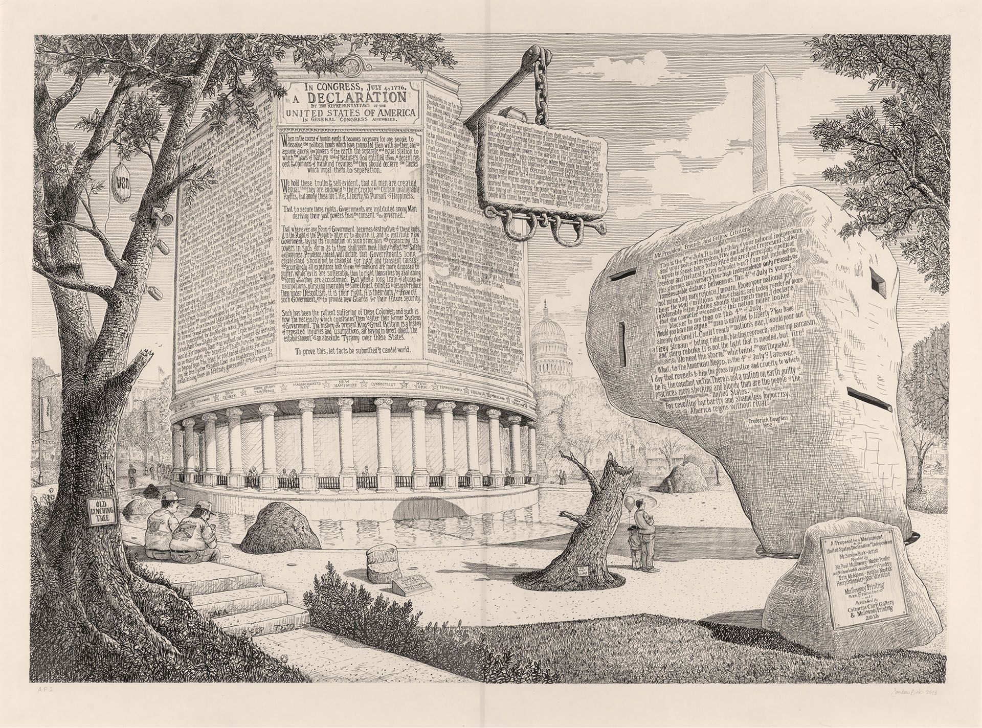 Direct gravure etching on two copper plates printed on two sheets of gampi paper, joined and backed with sekishu kozo paper. 44 x 61 inches