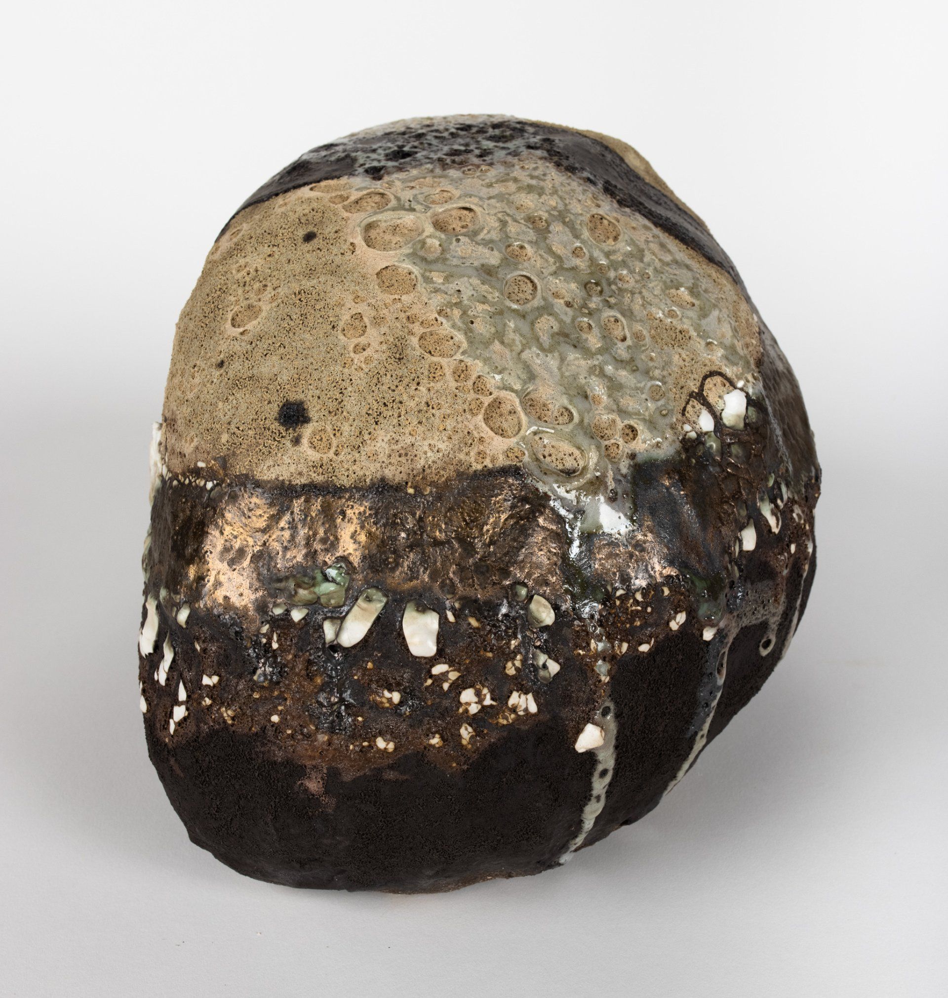 A large rock that looks like a piece of bread