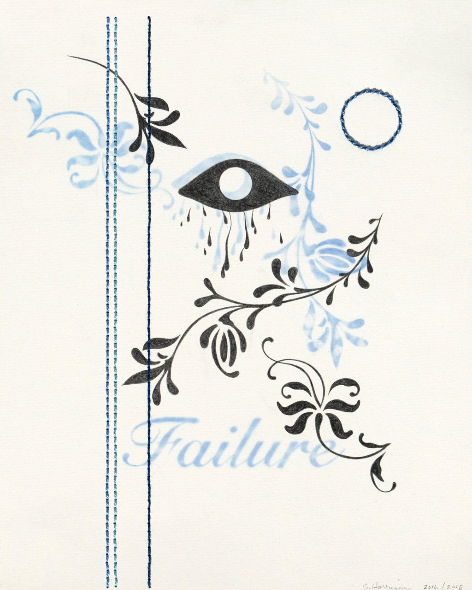 A drawing of a flower with the word failure on it