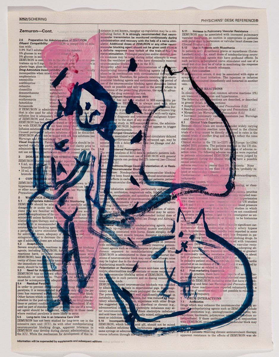 A drawing of a man and woman on a dictionary page