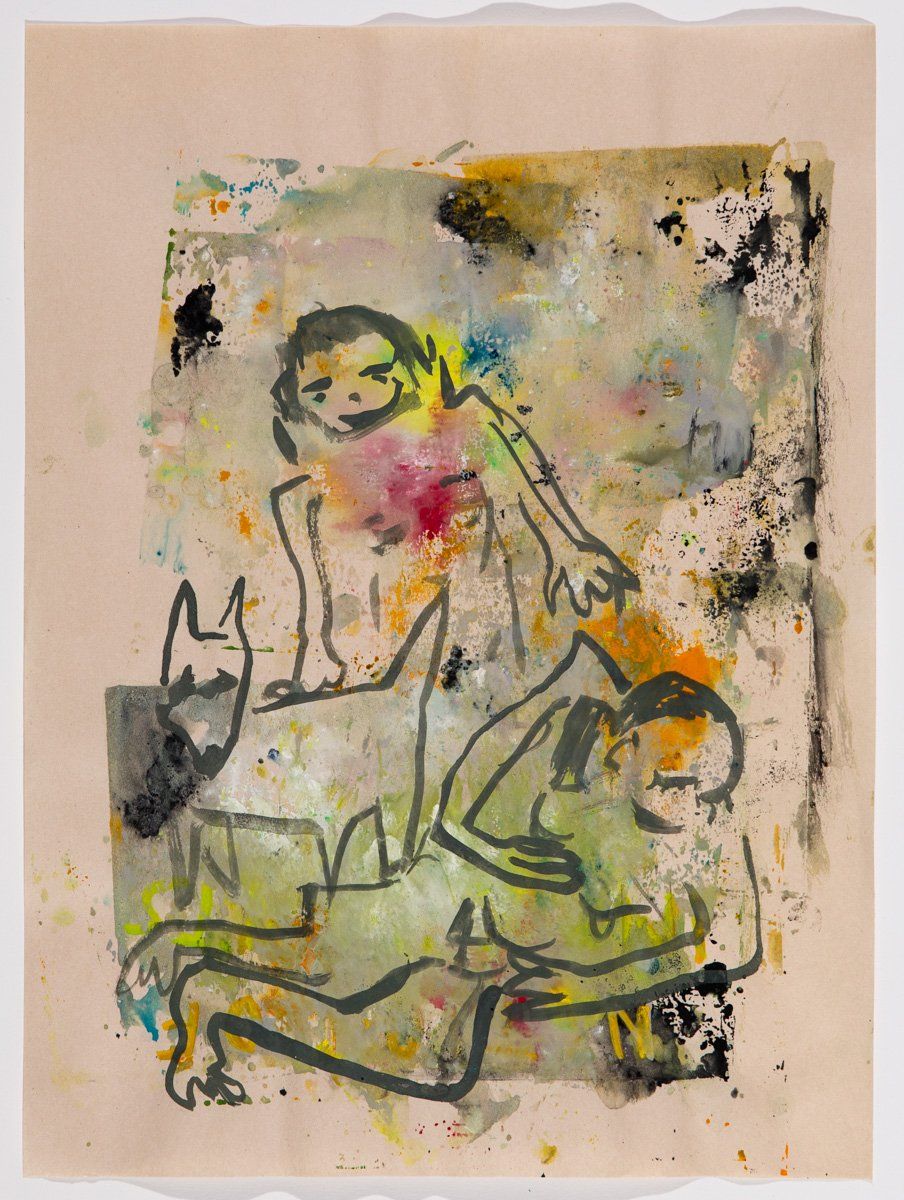 It is a painting of a man and a child.