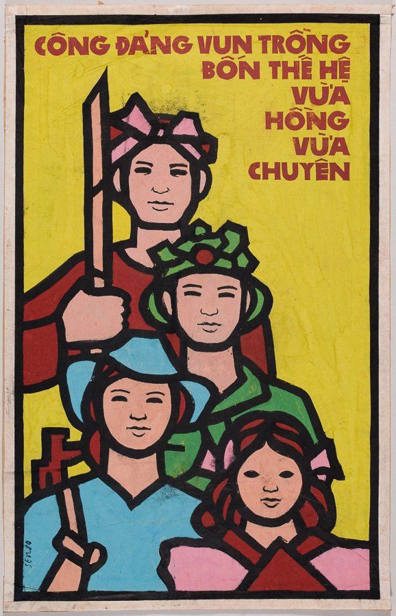 A group of women standing next to each other holding swords