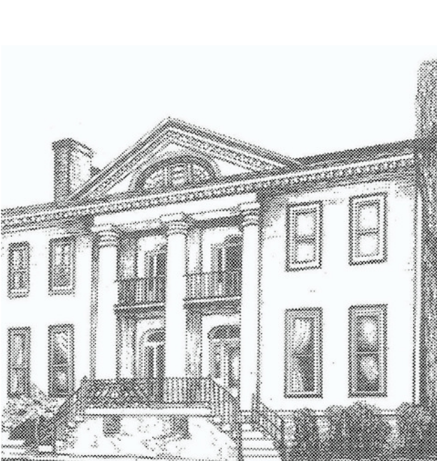 Graphic with blue and white elements