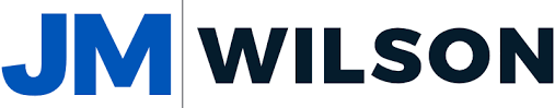 JM WILSON logo. Blue 
