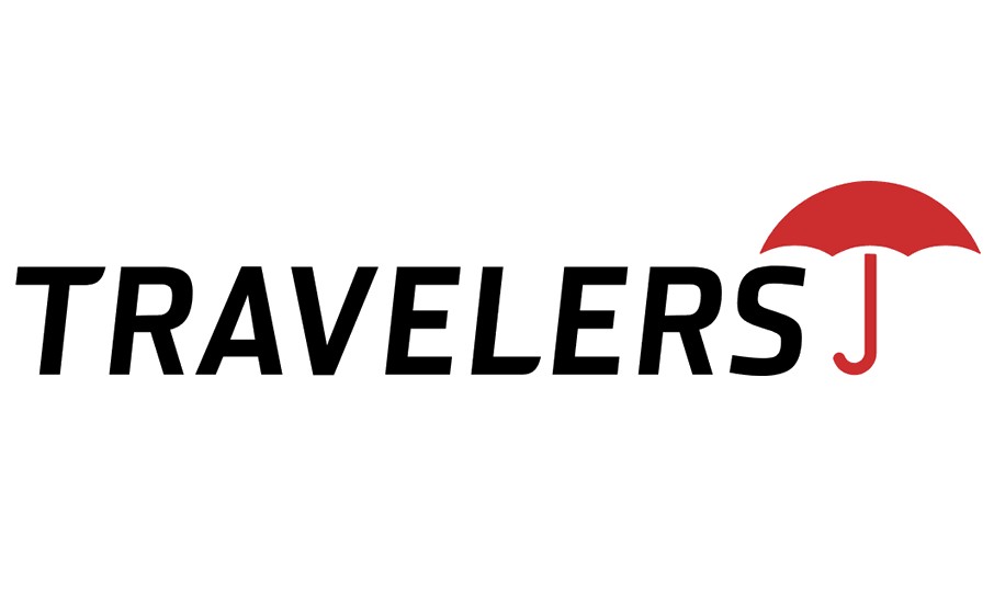 Travelers logo: Black text 