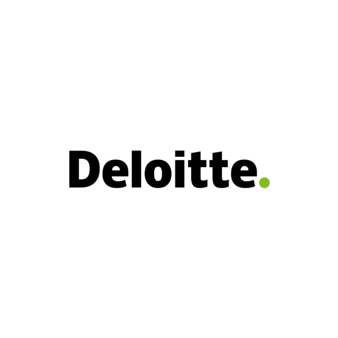 The deloitte logo is black and green on a white background.