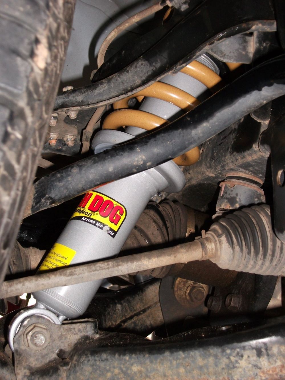 A Close Up Of A Bulldog Shock Absorber On A Vehicle — Gympie Diesel & Dyno Centre in Glanmire, QLD