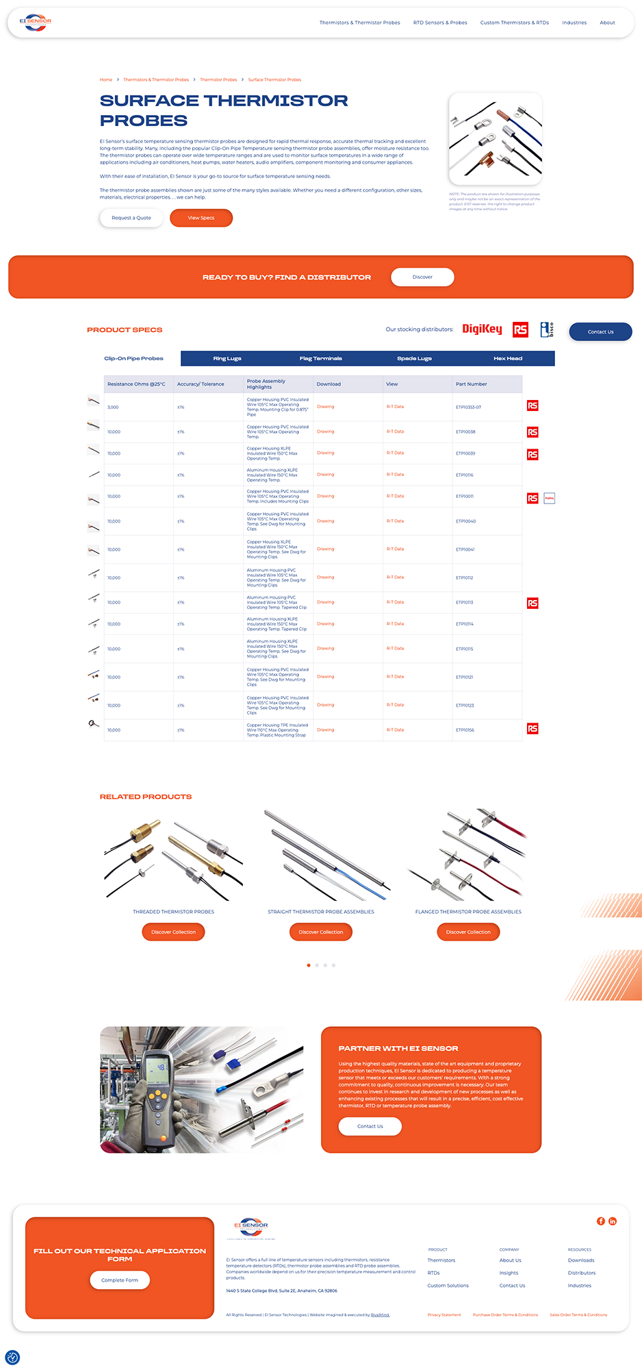 Web dashboard with orange accents showing a data table, charts, and action buttons for managing listings