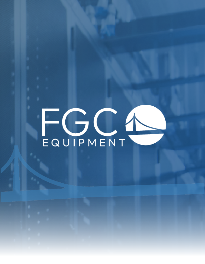 FGC Equipment logo in white on a blue industrial background