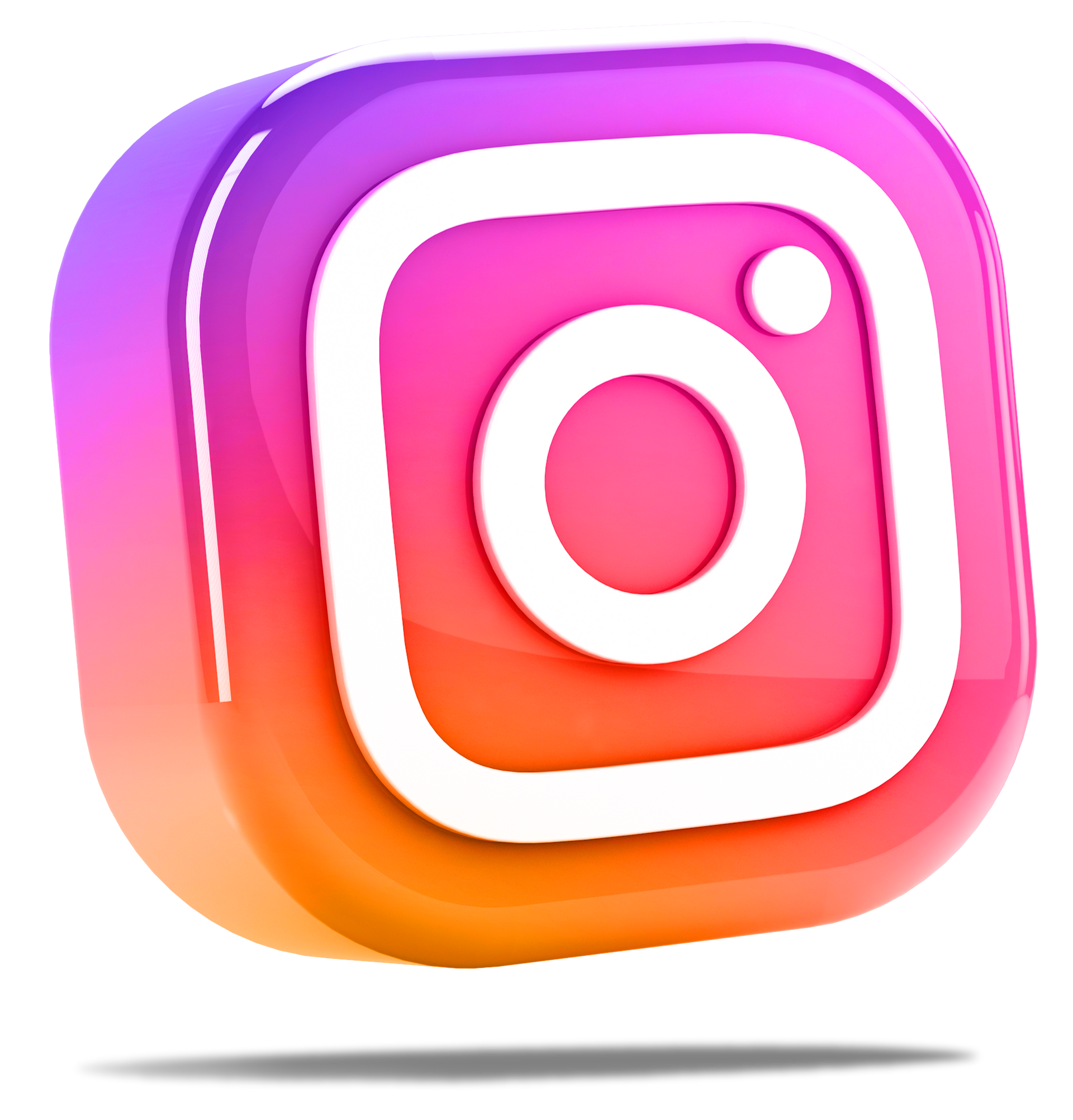 Instagram logo in a pink, purple, and orange gradient square icon