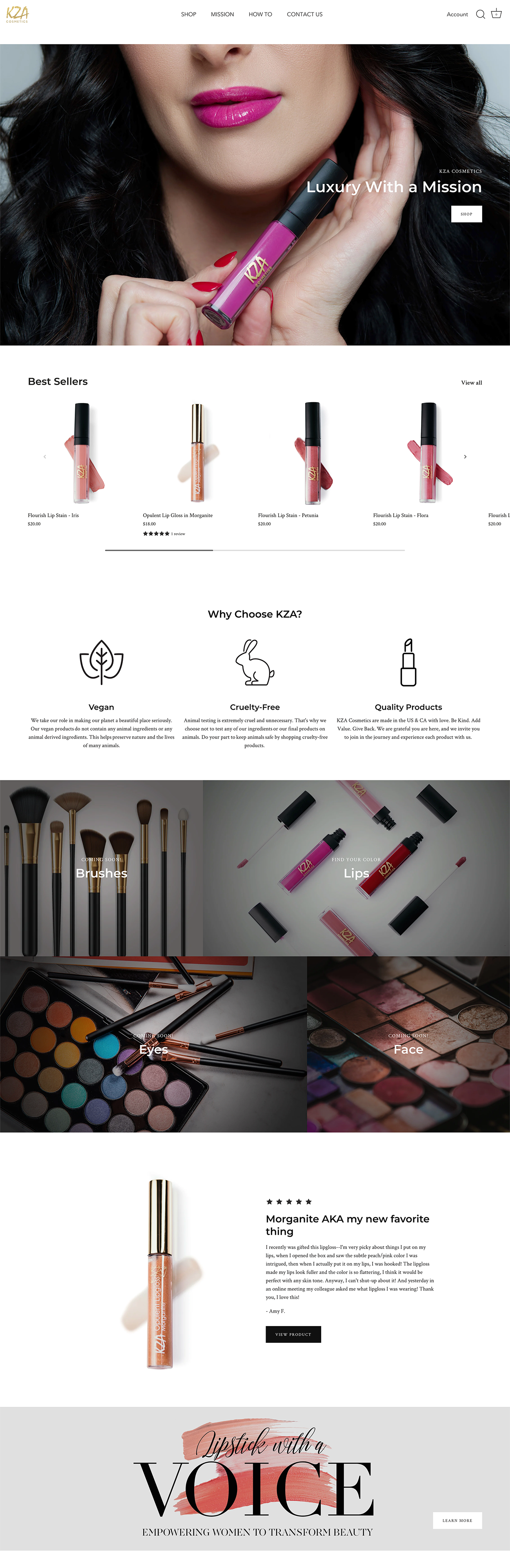 Collage of pink lipstick and makeup ads, including a model applying lipstick and product swatches across white and dark backgrounds