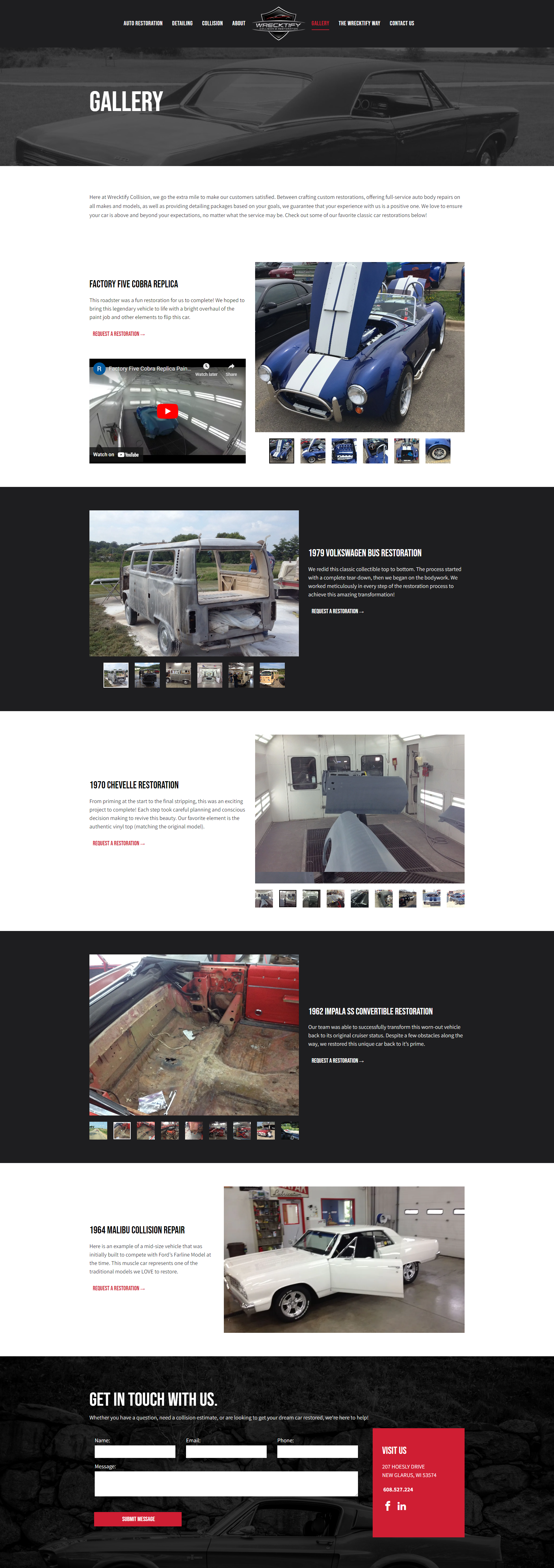 Dark-themed sports website homepage with multiple article thumbnails and a top navigation bar